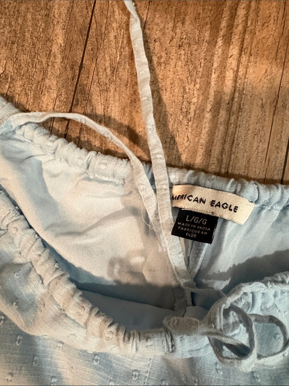 American Eagle Outfitters Light Blue Ruffled A-Line Skirt - Picture 3 of 5